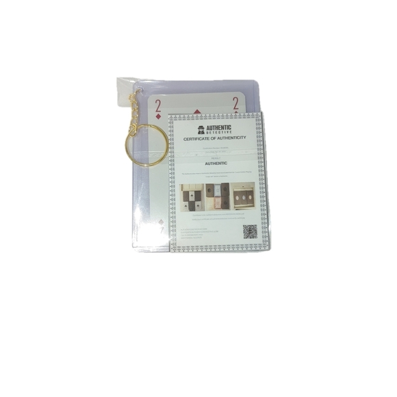 Louis Vuitton Authentic Playing Card on Keychain TWO of Clubs w. COA - Picture 1 of 9